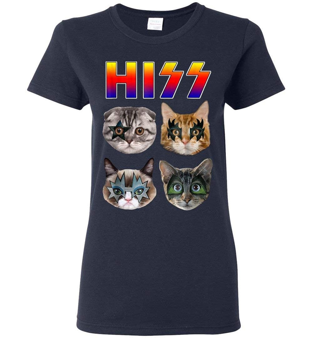 Hiss Funny Cats Kittens Rock Rockin Tshirt 6836 Jznovelty