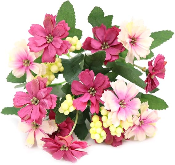 4 ramos de flores artificiales de gerbera para decoración del hogar