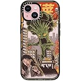 CASETiFY Impact Case for iPhone 15 [4X Military Grade Drop Tested / 8.2ft Drop Protection] - Art Prints - Broccozilla - Clear Black
