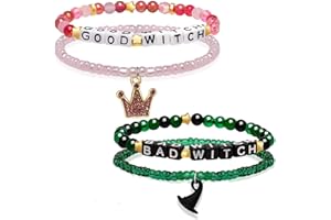 CIEHER Friendship Bracelets - Green Pink Elphaba Glinda Bad Witch Good Witch Bracelet Gifts