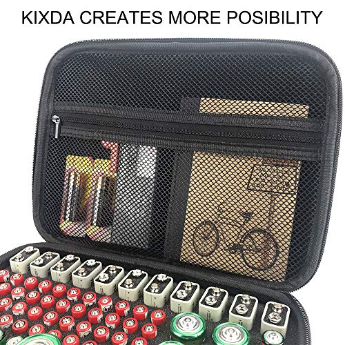 130+ Battery Organizer Case, KIXDA Batteries Carrying Case Holder Box