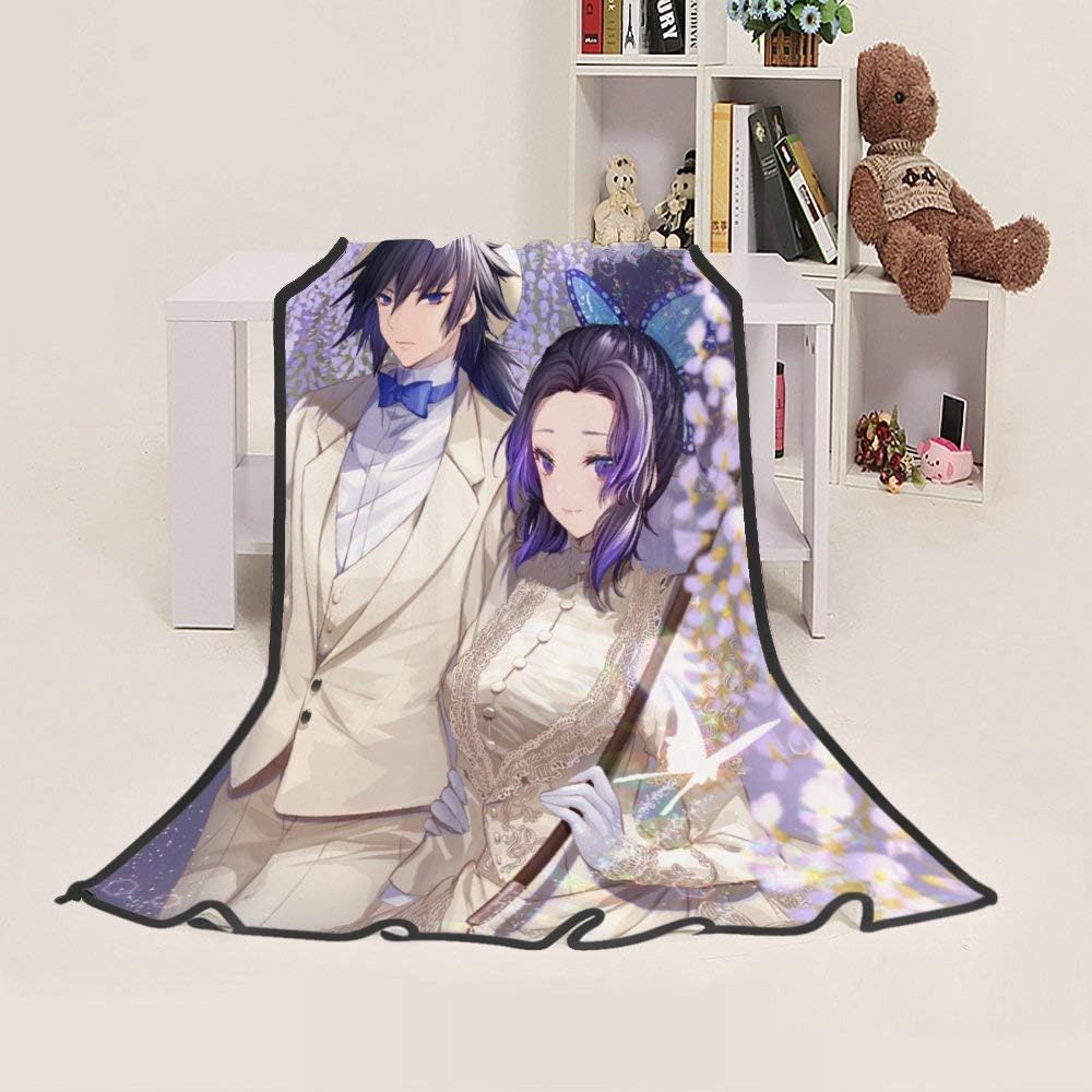 Amazon Com Jiaxiin Demon Slayer Tomioka Giyuu And Kochou Shinobu Wedding Dress Anime Cartoon Characters Throws Blanket Quilt Soft Plush Comfortable Gift F 1 150cm Home Kitchen
