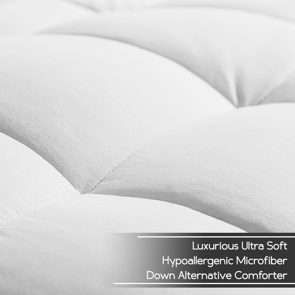 (Similar)Bare Home Duvet Insert Comforter - Queen Size - Goose Down Alternative - Ultra-Soft - Premium 1800 Series - Hypoallergenic - All Season Breathable Warmth (Queen, White)