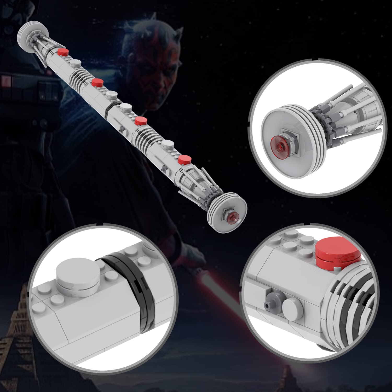 MOOXI-MOC Space Wars Darth Maul Lightsaber Hilt