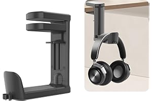 Rotating Adjustable Arm Clamp Headphone Holder - PC Gaming Headset Stand, Adjustable Clamp-on Headphone Holder, Headphone Han