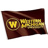 Desert Cactus Western Michigan University Flag Broncos WMU Banners 100% Polyester Indoor Outdoor 3x5 feet Flags (Design 1)
