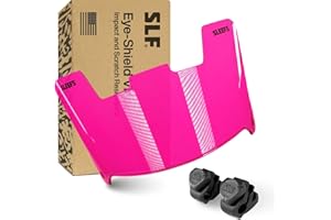 SLEEFS Football Visors for Helmet - Clear Color Tinted Professional Football Visor - Face & Eye Shield - Fits Youth & Adult Helmets - Includes Quick Visor Clips + Microfiber Bag