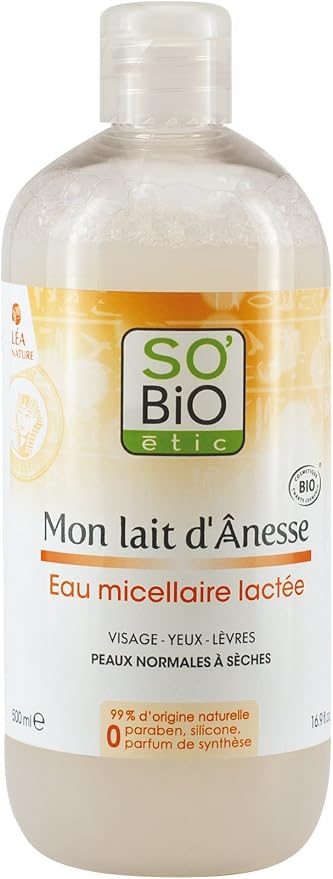 Sobio étic Eau Micellaire Lactée Au Lait Danesse Bio 500