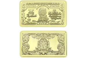 YIQILAFADA 5 Dollar Simulated Dollar Bar for Paperweight Movie Prop Novelty Gift