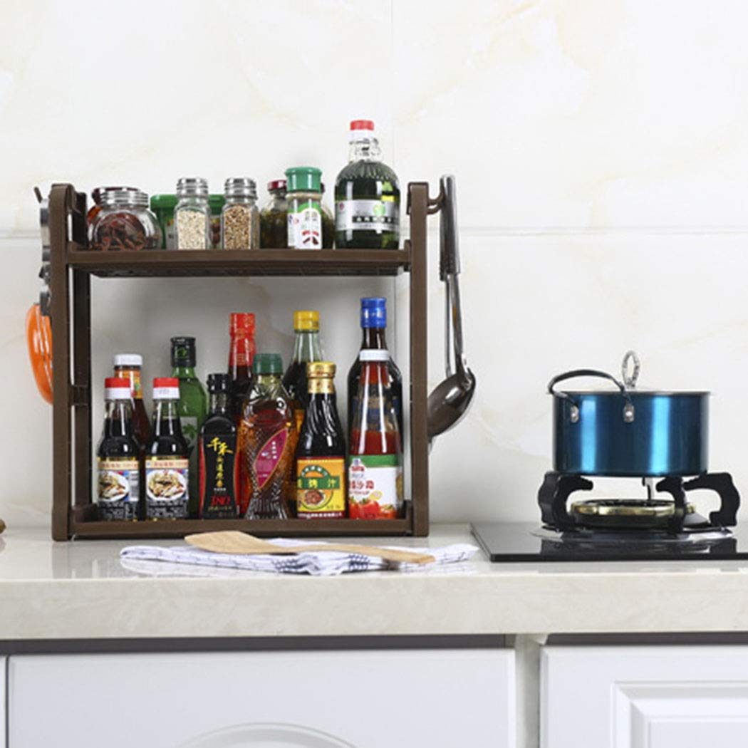 Wwweyi Multifunction Double Layer Kitchenware Storage Rack Bathroom Organizer Storage Racks