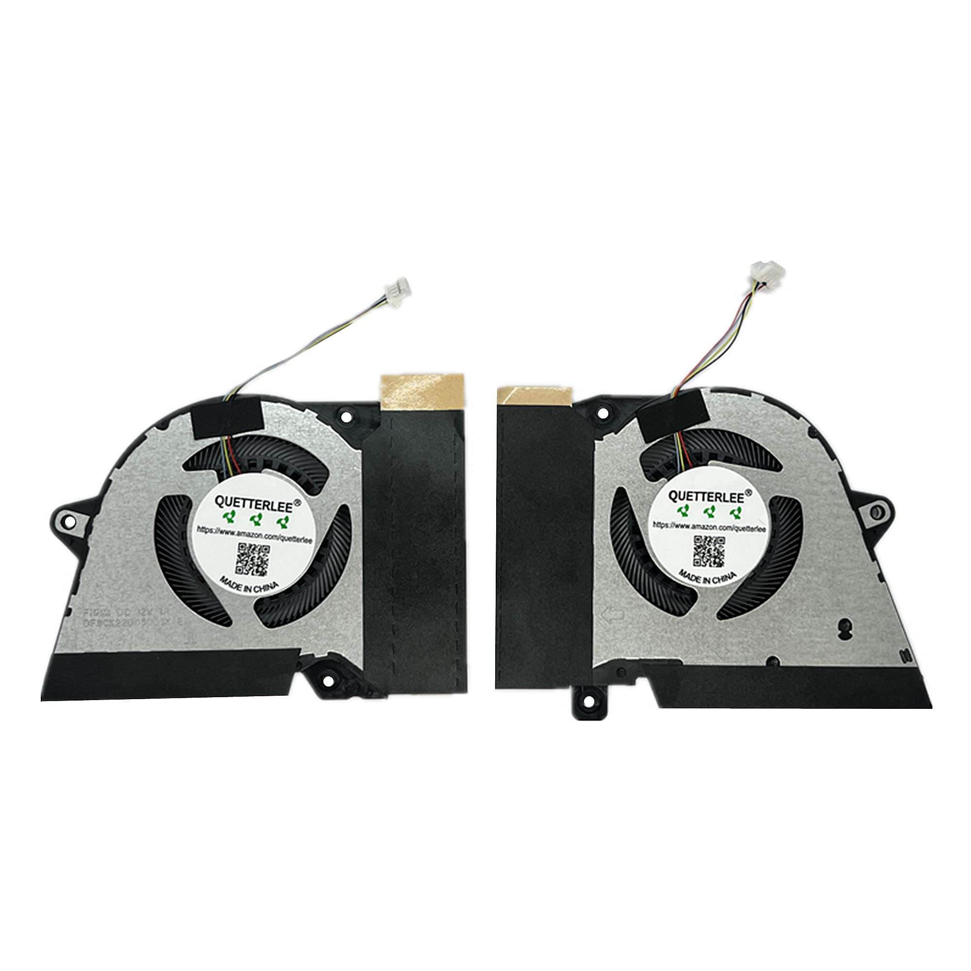 Photo 1 of QUETTERLEE New Laptop CPU+GPU Cooling Fan for ASUS Rog Zephyrus G14 GA401Q GA401QC GA401QE GA401QH GA401QM GA401IHR GA401QEC-K2064T Series DFSCK221151818 FNNX DFSCK22D05883K FNNW DC12V 1A Fan