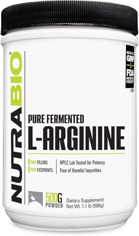 Amazon Com Nutrabio 100 Pure L Arginine Powder 500 Grams