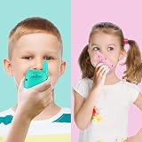 QNIGLO Rechargeable Kids Walkie Talkies with FM Radio 2 Miles Green view 4