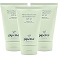 Pipette Mineral Sunscreen - SPF 50 Broad Spectrum Baby Sunblock with Non-Nano Zinc, UVB/UVA Non-Toxic Sun Protection for Kids & Sensitive Skin, 4fl oz (3 pack)