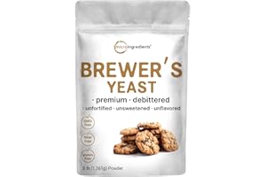 MICRO INGREDIENTS Brewers Yeast Powder for Lactation, 3lbs (90 Servings) | Debittered Brewers Yeast for Breastfeeding Support | Great for Lactation Cookies & Tea | Rich Vitamin B Complex & Protein Source | Non-GMO