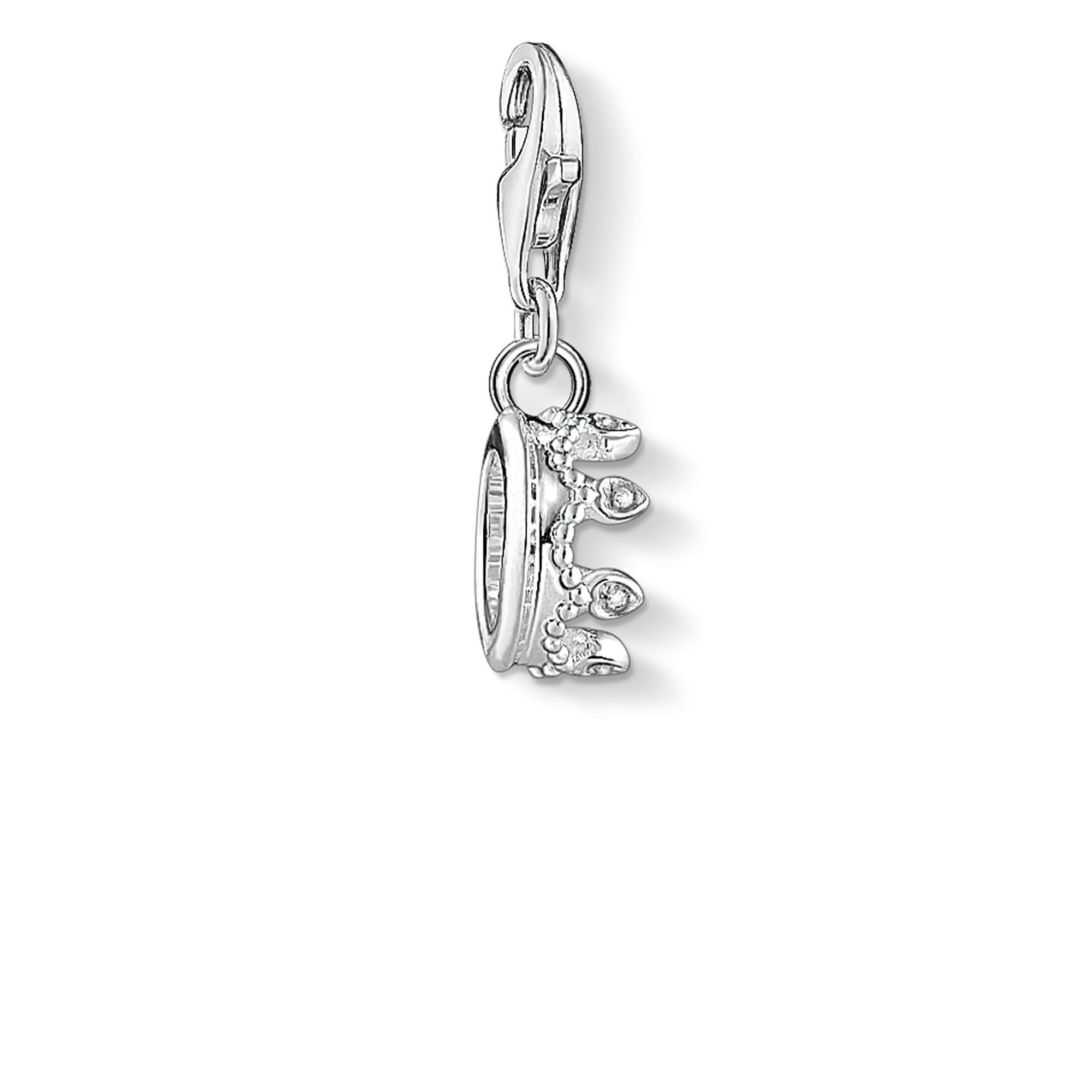 Thomas Sabo Women Charm Pendant Crown Charm Club 925 Sterling Silver 1796-051-14