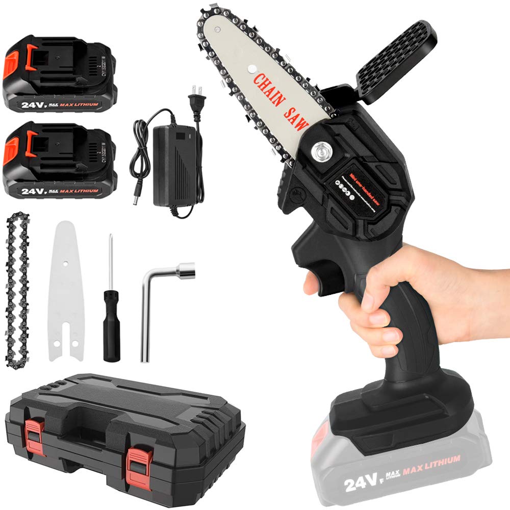 Buy Mini Chainsaw 4Inch Cordless Power Chain Saws, Portable 24V