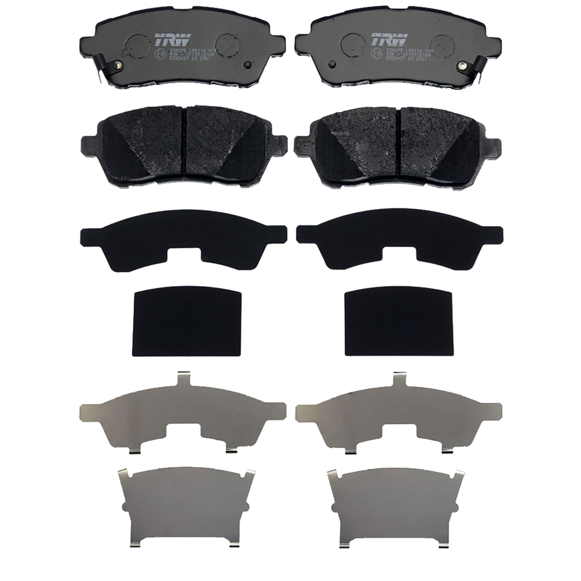TRW GDB3437 Brake Pad Set of 4 for Ford Fiesta VI (CB1, CCN) 2008 - Front Axle and other vehicles