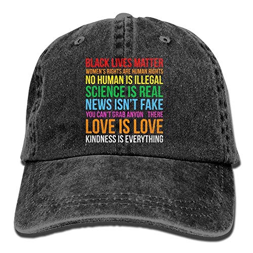 Vintage Jeans Baseball Cap Science is Real Black Lives Matter Trucker Cap