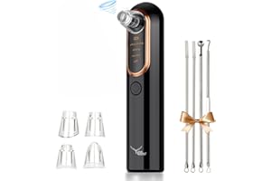 Yccu Blackhead Remover Vacuum Professional Pore Vacuum Black Head Remover for Face USB Rechargeable Blackhead Extractor for Removing Blackhead Whitehead Acne