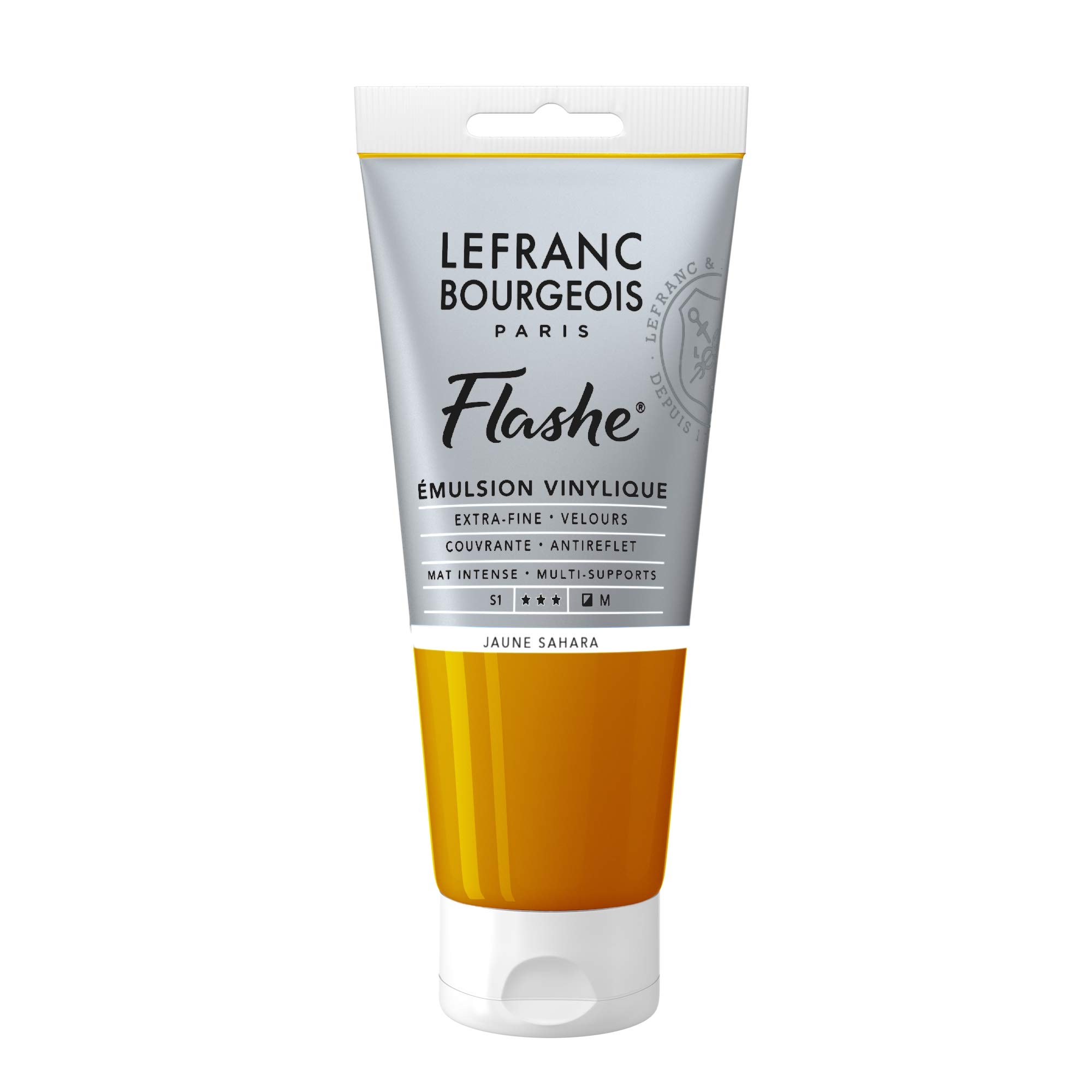 Lefranc Bourgeois Acrylic Vinyl Emulsion, Sahara Yellow, 80ml Tube-Vinylfarbe — image 1