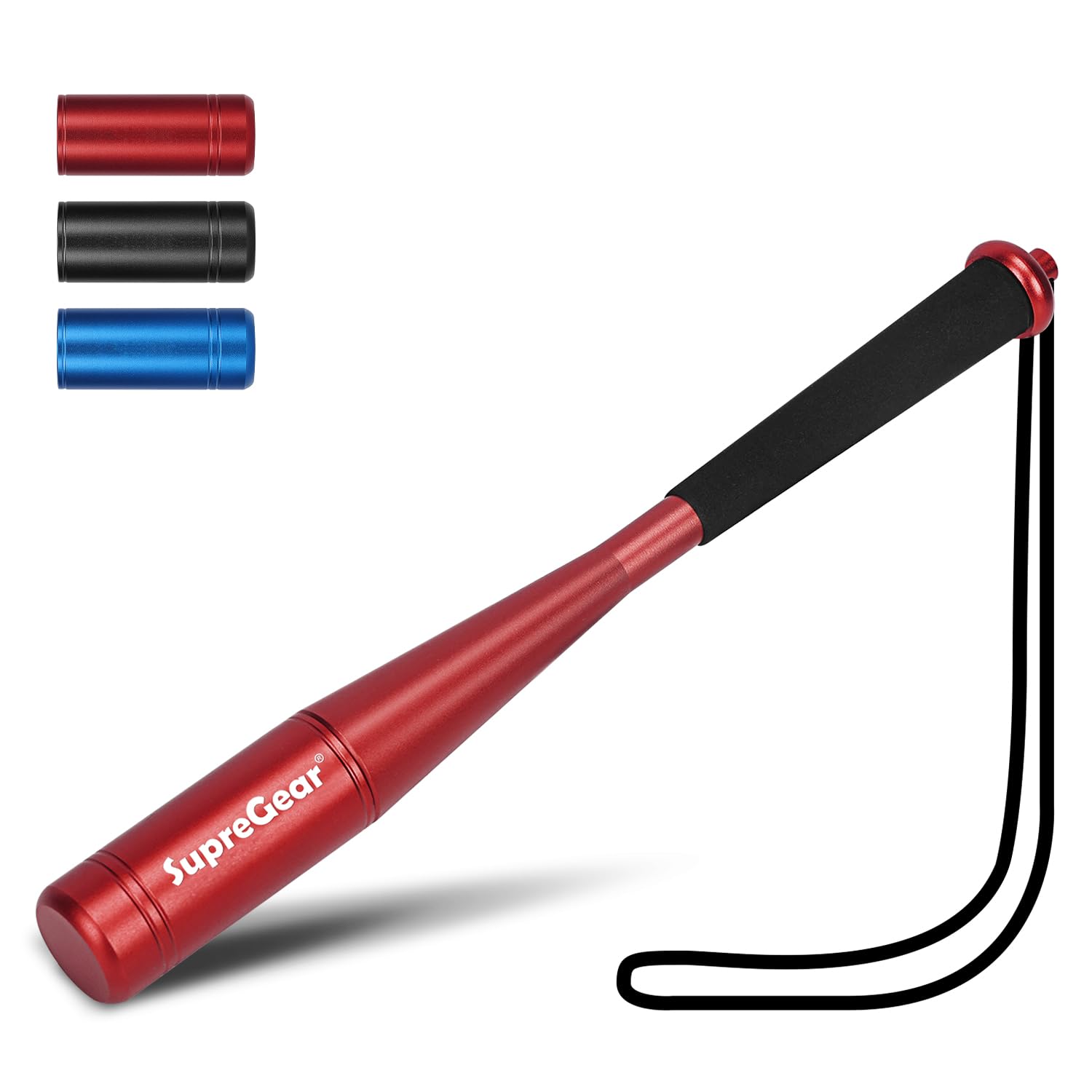 supregear Fish Whacker, Aluminum Fish Priest Detachable Fish Bat Metal Fish Stunner with Non-Slip Handle and Hand Strap Fishing Accessories Solid Club Tool, Red