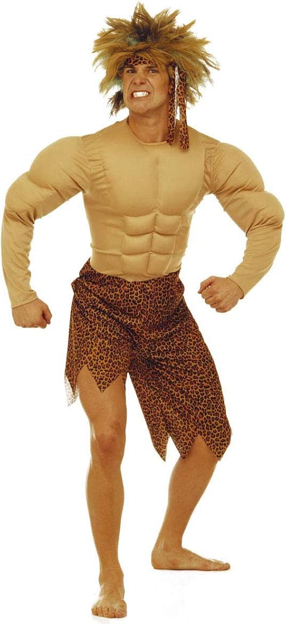 Mens JUNGLE MAN Costume for Tropical Africa India South America Fancy Dress Outfit Medium 4042