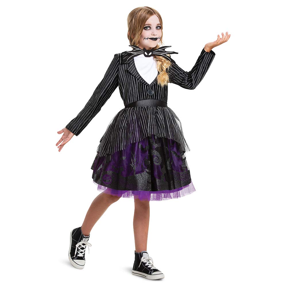 Photo 1 of Disguise Jack Skellington Costume for Girls, Official Disney Nightmare Before Christmas Costume, Kids and Tween Size Dress Up Tutu, Small (4-6x)
