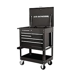 30 in. 5 Drawer Mechanic's Tool Cart Cabinet - Black