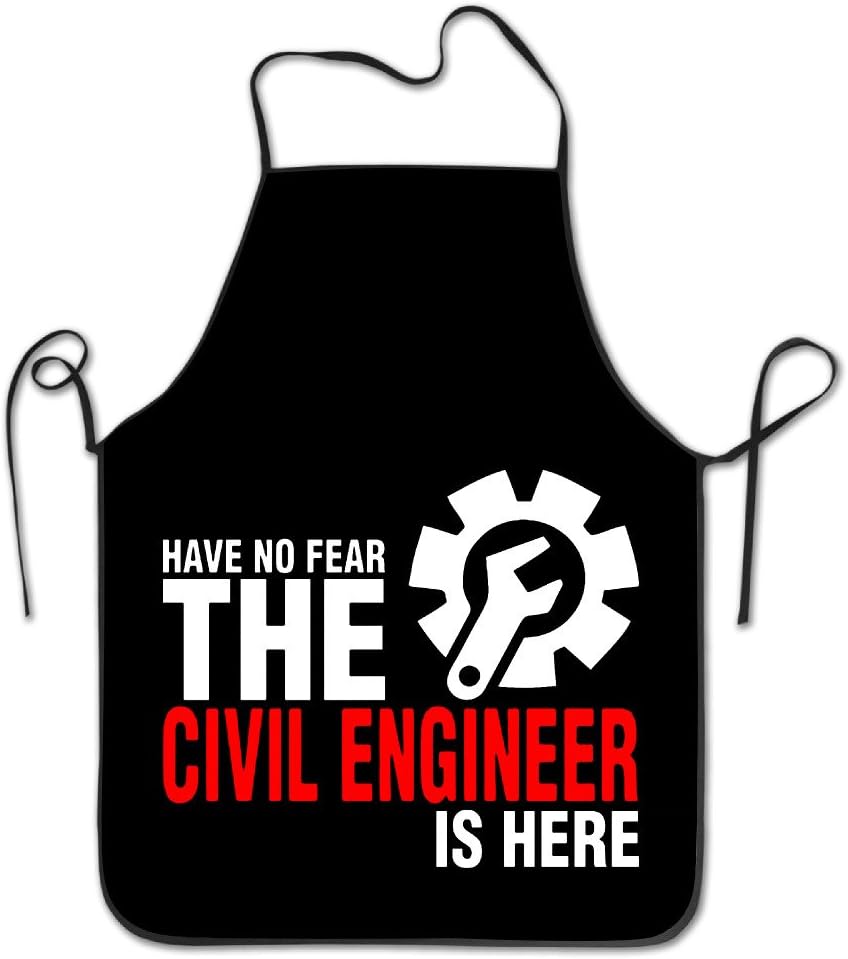 Have No Fear The Civil Engineer Is Here Funny Personalized Aprons