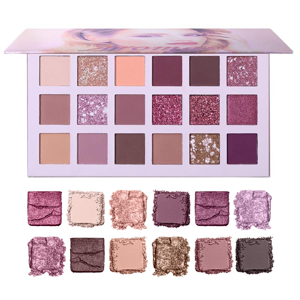 18 Colors Aromas New Nude Eyeshadow Palette Long Lasting Multi Reflective Shimmer Matte Glitter Pressed Pearls Eye Shadow Makeup Pallet