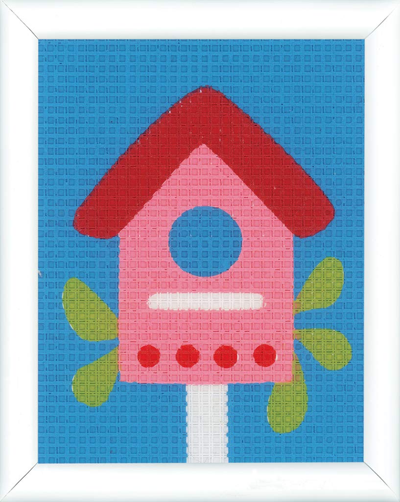 Vervaco Tapestry: Birdhouse, Polyester Cotton, Assorted, 40 x 29 x 20 cm