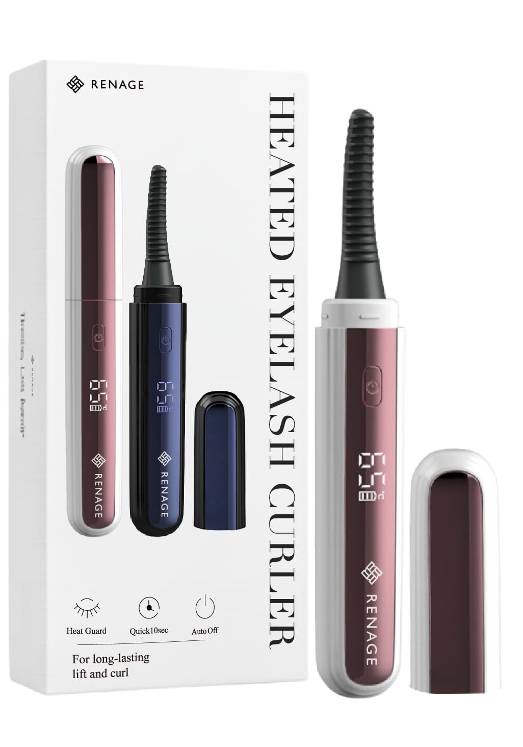 RENAGE ホットビューラー まつ毛カーラー まつ毛 ビューラー アイラッシュカーラー USB充電式 ホットカーラー まつげ 睫毛 フェイスケア (ホワイト)商品画像