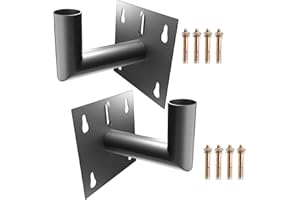 bulbeats 90 Degree Wall Mount Bracket for LED Parking Lot Light Slipfitter Mount to Wall Mount Adapter of LED Shoesbox, L-Shape Wall Mount Bracket for Street Lights Yard Light-2Pack