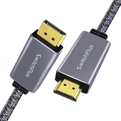 Buy Displayport To Hdmi Cable 4k Audio Video Sync Dp To Hdmi Converter Nylon Braiding Display Port To Hdmi Cord For Hp Dell Laptop Pc Monitor Tv 6 6ft Online In Italy B0943dnr55