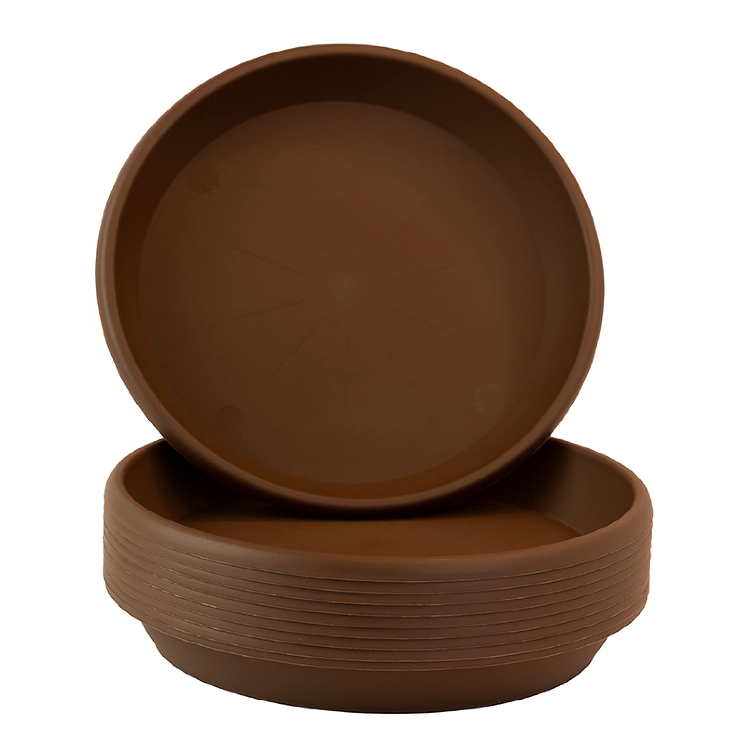 Home Garden Ornaments Plant Pot Saucers 15cm Dark Brown Set of 10 – Solid Plastic Plant Pot Saucer – Round Plant Saucer for House Plants – Durable Plastic Plant Tray (15 cm, Dark Brown)