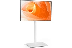 TVON Floor TV Stand with Mount for Most 32-60 Inch Flat/Curved TVs up to 88 lbs, Height Adjustable TV Mount Stand with Wood Base, Swivel TV Stand for Bedroom, Corner & Living Room, Max VESA 400x400mm