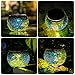 Solar Glass Ball Table Lamp Mosaic Lights 2 Pack Waterproof Night Light for Home, Garden, Patio Decoration,Ideal Gifts (Multicolor)
