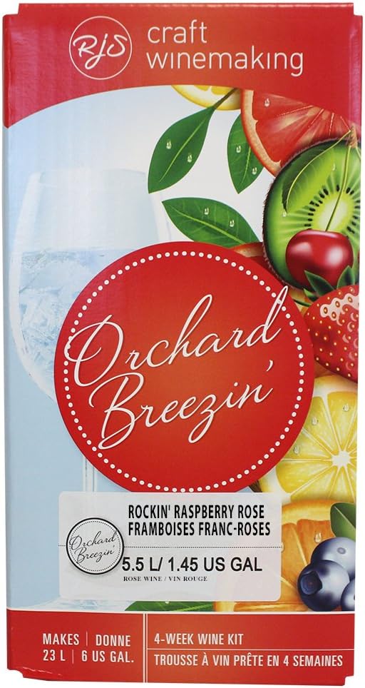 Orchard Breezin' Rockin Raspberry Rose Wine Kit