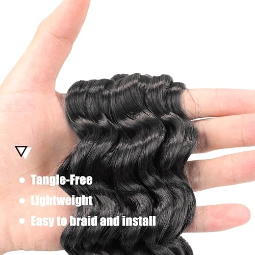 Dsoar Deep Twist Crochet Hair 22 Zoll – 3 Packungen Synthetische Haarverlängerungen, Highlight Deep Wave