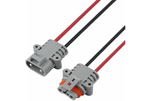 RPTCOTU Waterproof 50A Battery Quick Connector, Anderson Jumper Cable Plug Connector kit, Anderson Plug Connector Cable, Ip67 for Automotive, Recovery Winches and Outdoor Cable Connections(ADS 50A).