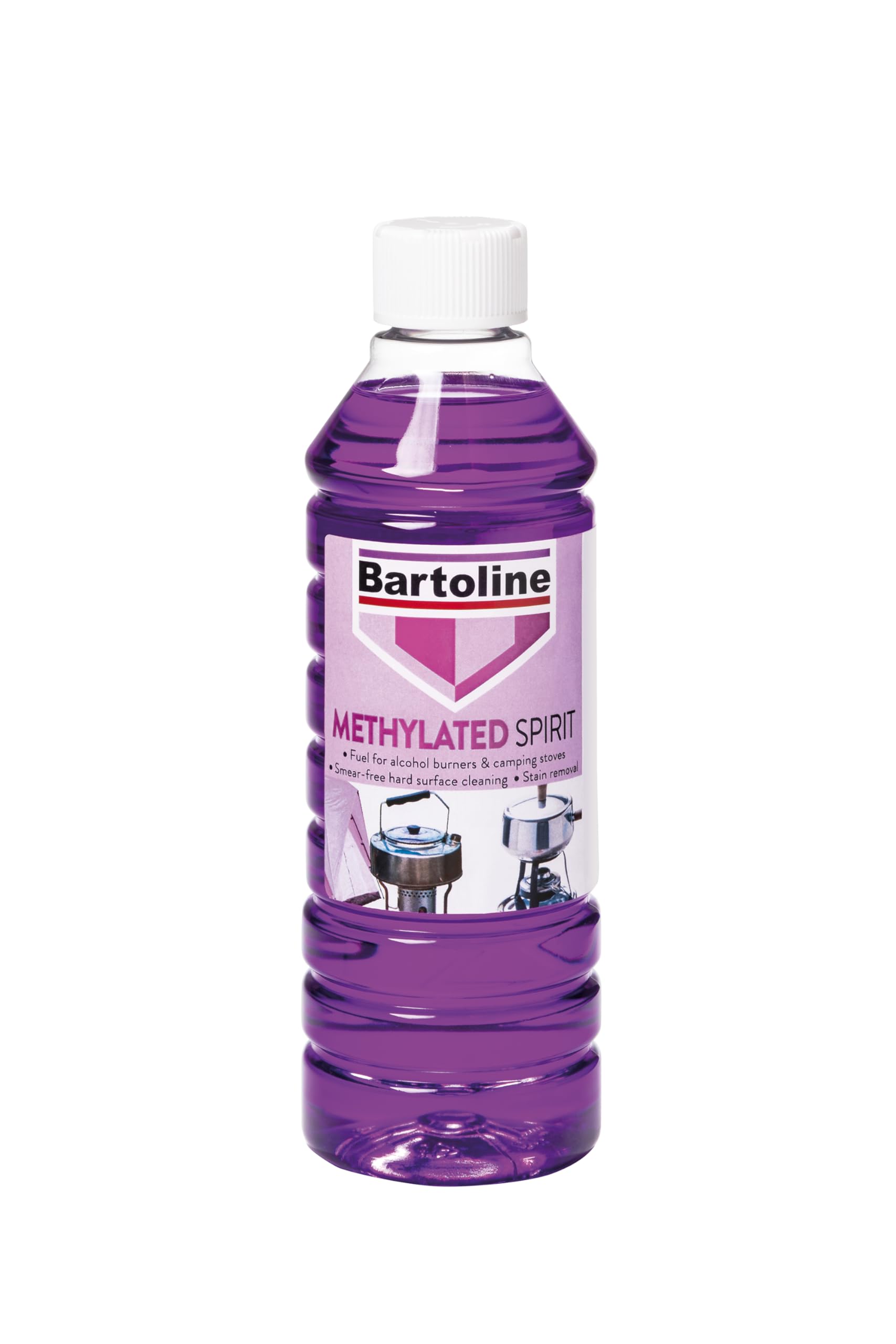 Bartoline Methylated Spirit 500ml – Premium Fuel for Alcohol Burners & Stain Remover for Hard Surfaces
