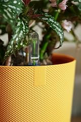 elho Jazz Round 23cm Flower Pot Indoor 100% Recycled Plastic Yellow view 9