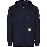 BOCOMAL FR Hoodies Zipper Front for Summer 7.5oz Lightweight Cotton Flame Resistant Sweatshirt(Non Fleece)
