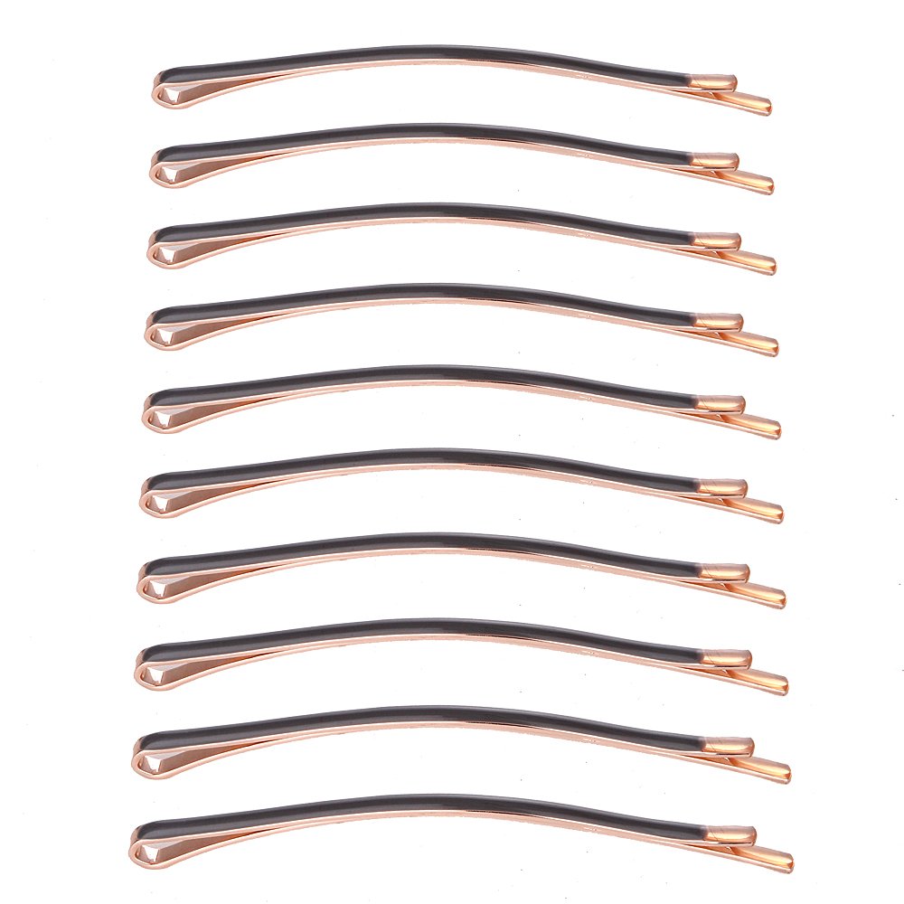 LONEEDY Pack of 10 Curved Jumbo Bobby Pins,Hair Clips(Gray-10PCS)