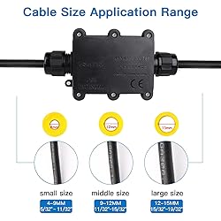 Helunsi 2 Pieces Waterproof IP68 External Junction