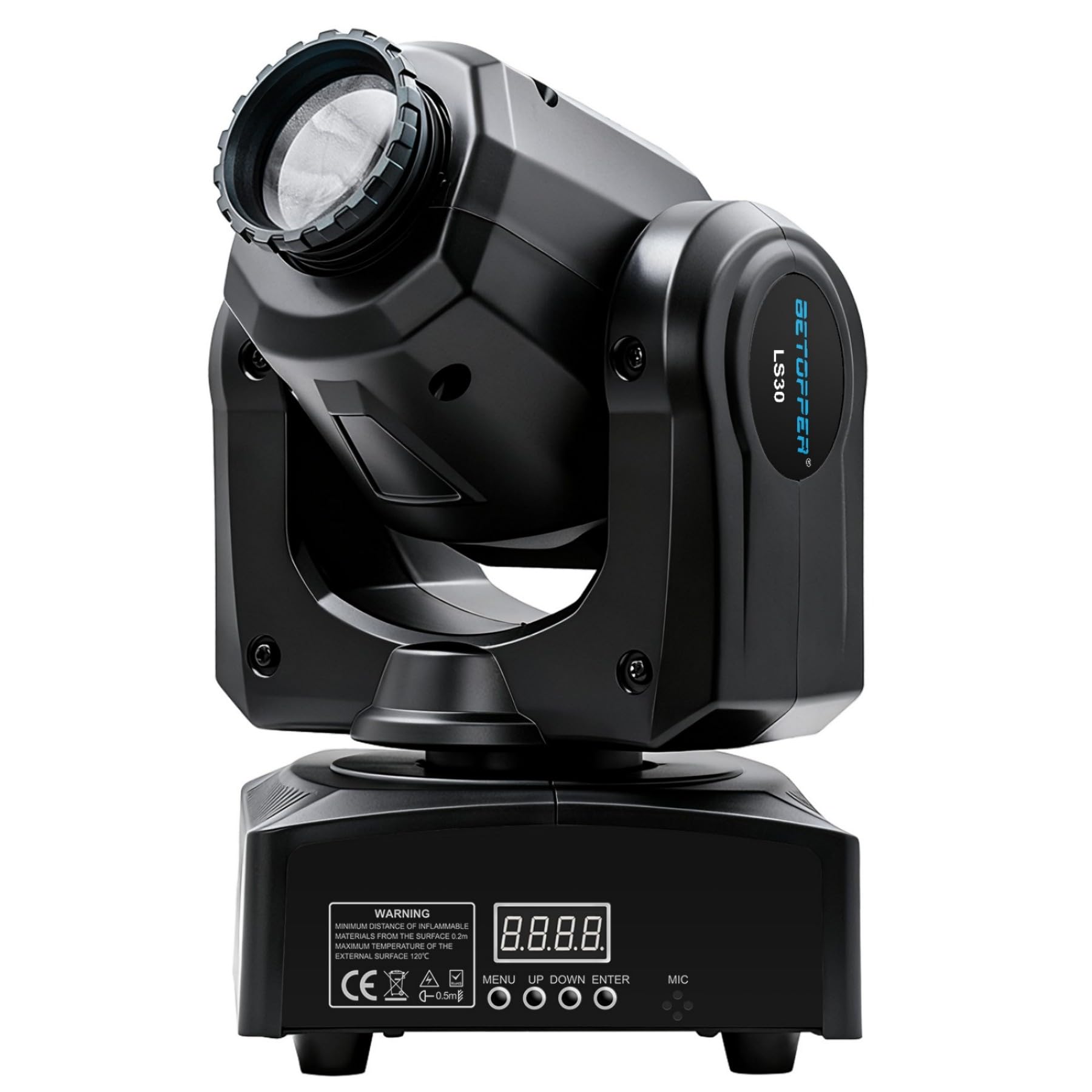 BETOPPER DJ Moving Head Lights Strobe Spot LED Stage Light 8 GOBO 8 Colors 9/11 Channel Lighting DMX-512 Sound Activated for Party,Dance,Church Event,Mobile DJ,Bars,Gigs,Disco etc. (1 Pack)