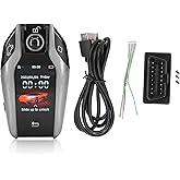 AMONIDA Smart Remote Car Key, Universal TK800+ LCD Touch Screen Smart Key Remote Keyless Entry for All Start Stop Engine Button (Silver)