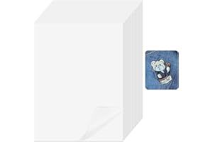 Zenvio 20 Pcs Iron On Patches, 30 x 20 cm Interfacing for Sewing, Double Sided Iron on Adhesive Fabric Patches Clothes, Heat 