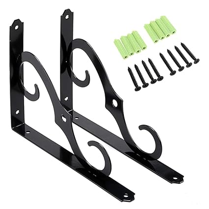 Etsamor 4pcs 10l X 6h Thicken Iron L Shaped Decorative Shelf